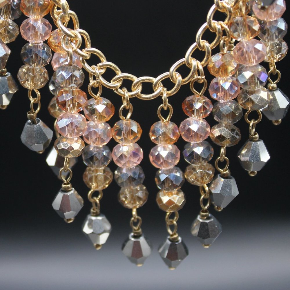 Ali-Khan Crystal Necklace & Cluster Earrings